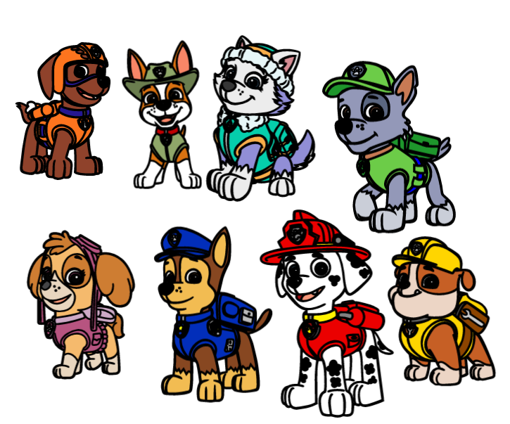 Download Free SVG Paw Patrol Bundle Svg Dxf Eps Png For All Cutting Machine...